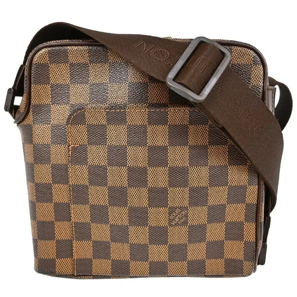 Authentic Louis Vuitton Damier Olaf PM Shoulder Bag MI1024